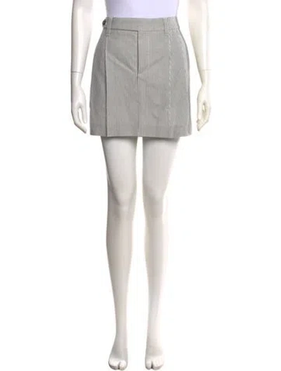 Pre-owned Brunello Cucinelli Striped Mini Skirt W/ Tags In Blue