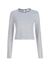Brunello Cucinelli Striped-pattern Lamé Top In Multi