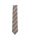 Brunello Cucinelli Textured Tie Diagonal Stripe Pattern In Multi