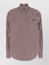 Brunello Cucinelli Bead-embellished Striped Cotton-sateen Shirt In Multi