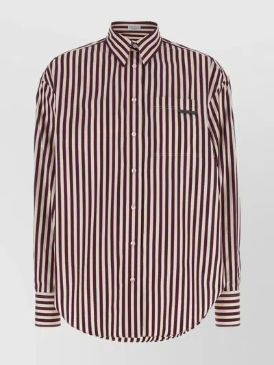 BRUNELLO CUCINELLI 'STRIPED POCKET DETAIL LONG SLEEVE SHIRT'