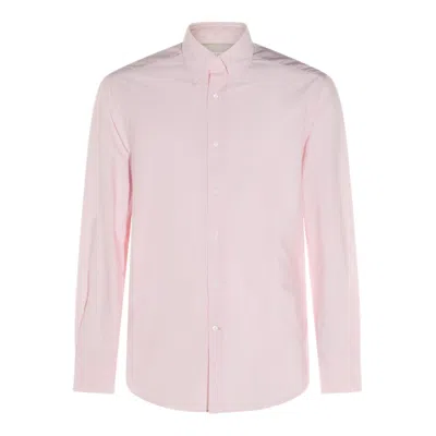 Brunello Cucinelli Striped Poplin Slim Fit Shirt In Multicolor