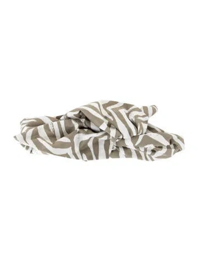 Pre-owned Brunello Cucinelli Striped Scarf W/ Tags In Gray
