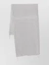 Brunello Cucinelli Striped Scarf With Fringe Detailing In Gray