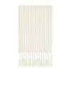 Brunello Cucinelli Striped Scarf With Pompoms In White