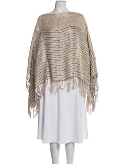 Pre-owned Brunello Cucinelli Striped Shawl In Neutrals
