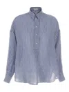 Brunello Cucinelli Striped Shirt In Blue