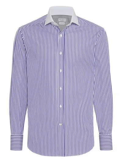BRUNELLO CUCINELLI STRIPED SHIRT