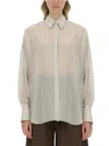 Brunello Cucinelli Hemd Aus Einem Baumwollgemisch In Black