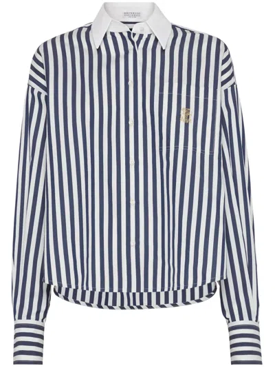 BRUNELLO CUCINELLI STRIPED SHIRT