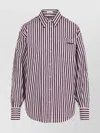 Brunello Cucinelli Logo Striped Long-sleeved Shirt