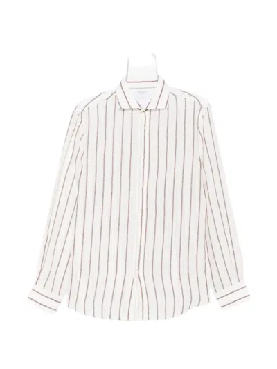 Brunello Cucinelli Striped Shirt In Multi