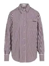 Brunello Cucinelli Striped Shirt In Pink