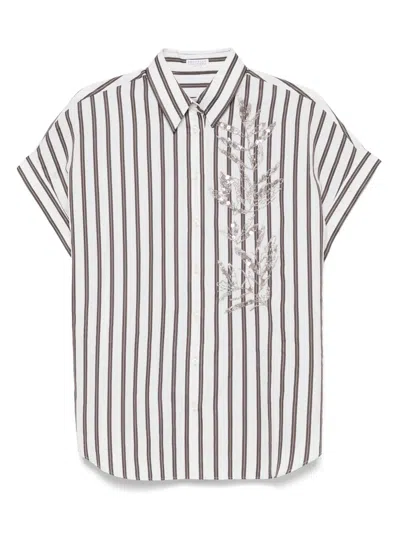 BRUNELLO CUCINELLI STRIPED SHIRT