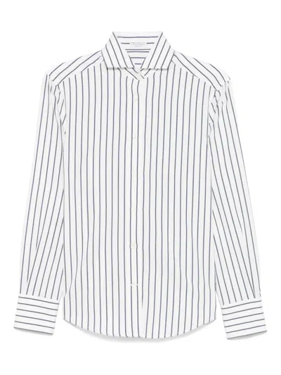 Brunello Cucinelli Gestreiftes Hemd In Multicolor