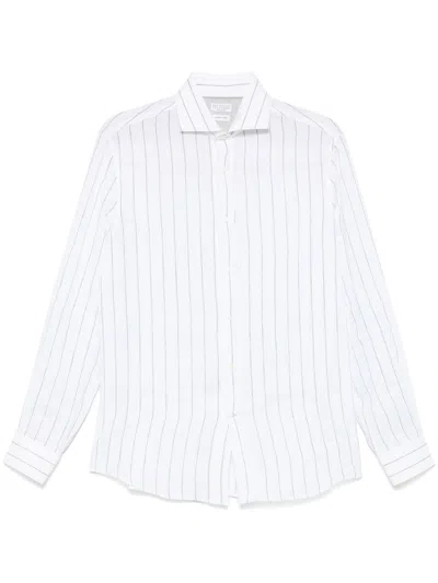 Brunello Cucinelli Striped Shirt In White