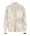 Brunello Cucinelli Striped Shirt In White
