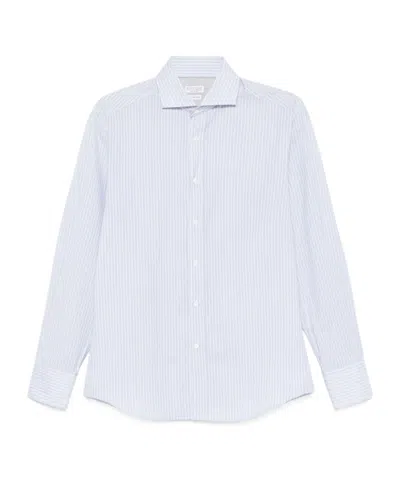 Brunello Cucinelli Striped Shirt In White