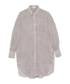 Brunello Cucinelli Langes Hemd Mit Streifen In White