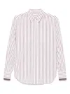 Brunello Cucinelli Striped Shirt In White