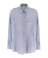 Brunello Cucinelli Classic Striped Long-sleeved Shirt With Polished Details In White