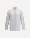 Brunello Cucinelli Men Striped Shirt In White