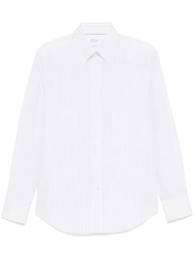 Brunello Cucinelli Striped Shirt In White