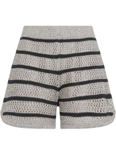 BRUNELLO CUCINELLI STRIPED SHORTS
