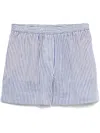 Brunello Cucinelli Striped Shorts In White