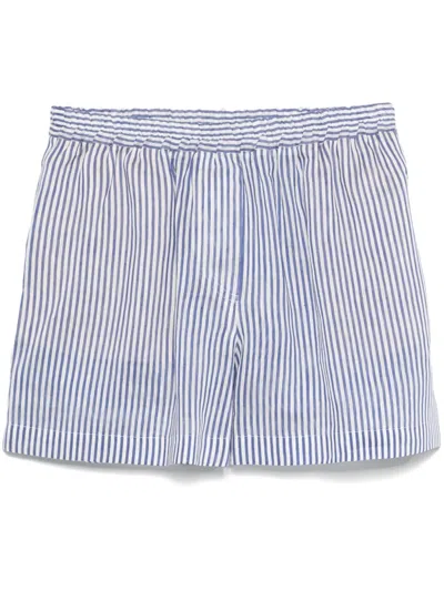 Brunello Cucinelli Striped Shorts In White