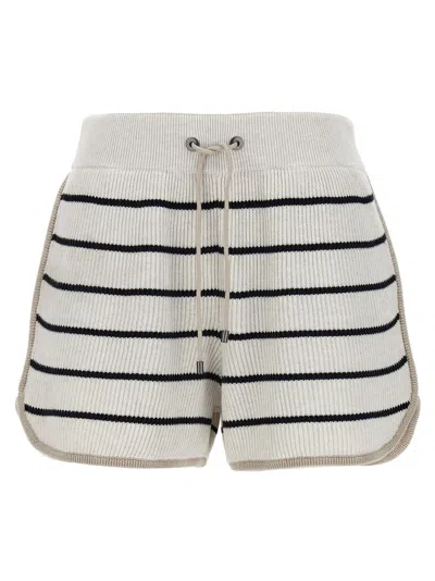 BRUNELLO CUCINELLI BRUNELLO CUCINELLI STRIPED SHORTS