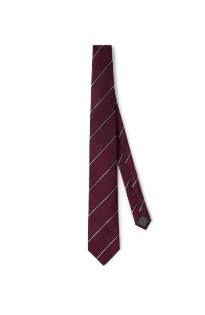 BRUNELLO CUCINELLI BRUNELLO CUCINELLI STRIPED SILK NECKTIE
