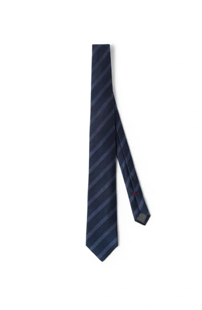BRUNELLO CUCINELLI BRUNELLO CUCINELLI STRIPED SILK NECKTIE