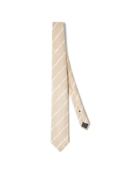 BRUNELLO CUCINELLI BRUNELLO CUCINELLI STRIPED SILK NECKTIE