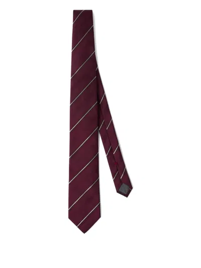 BRUNELLO CUCINELLI STRIPED SILK TIE