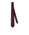 Brunello Cucinelli Striped Silk Tie In Red