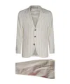 Brunello Cucinelli Linen-cotton Blend Suit In White