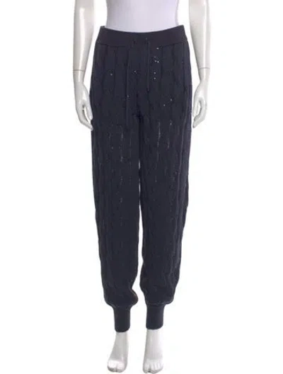 Pre-owned Brunello Cucinelli Striped Skinny Leg Pants In Blue