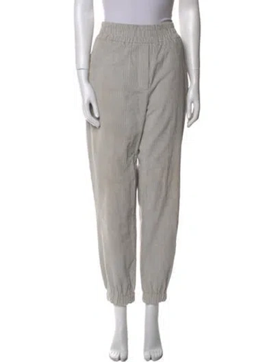 Pre-owned Brunello Cucinelli Striped Skinny Leg Pants In Gray