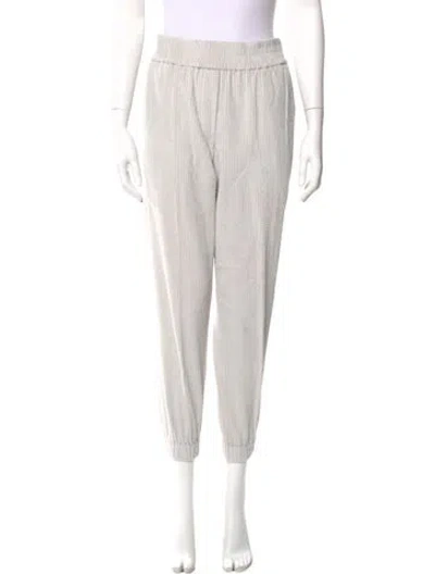 Pre-owned Brunello Cucinelli Striped Skinny Leg Pants In Gray