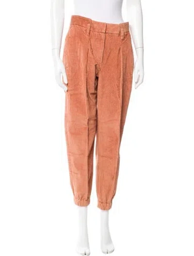 Pre-owned Brunello Cucinelli Striped Skinny Leg Pants In Orange