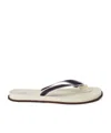 Brunello Cucinelli Striped Slippers In White