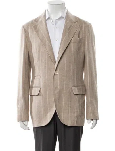 Pre-owned Brunello Cucinelli Striped Sport Coat In Neutral