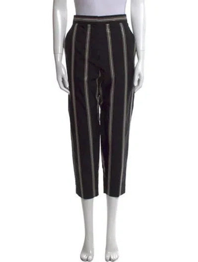 Pre-owned Brunello Cucinelli Striped Straight Leg Pants W/ Tags In Black