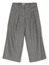 Brunello Cucinelli Striped Straight-leg Trousers In Grey