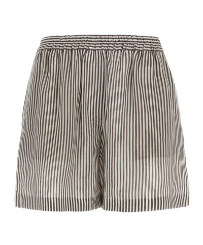 BRUNELLO CUCINELLI BRUNELLO CUCINELLI STRIPED STRAIGHT SHORTS