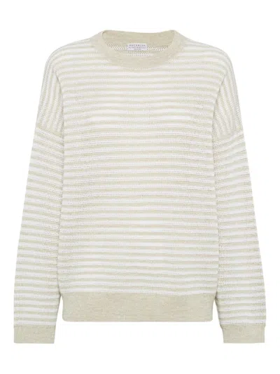 BRUNELLO CUCINELLI STRIPED SWEATER