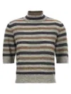 Brunello Cucinelli Lurex Wool Cropped Sweater Sweaters And Cardigans Multicolor