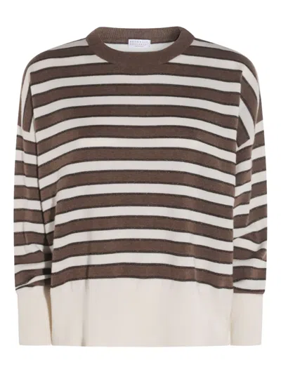 BRUNELLO CUCINELLI STRIPED SWEATER