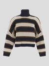 Brunello Cucinelli Cashmere Sweater In Oceanbruciatobeige